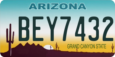 AZ license plate BEY7432