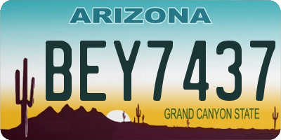 AZ license plate BEY7437