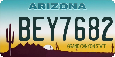 AZ license plate BEY7682