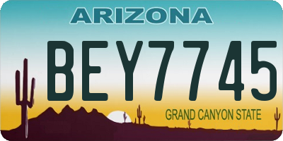AZ license plate BEY7745