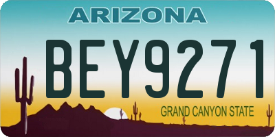 AZ license plate BEY9271