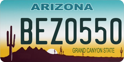 AZ license plate BEZ0550