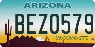 AZ license plate BEZ0579