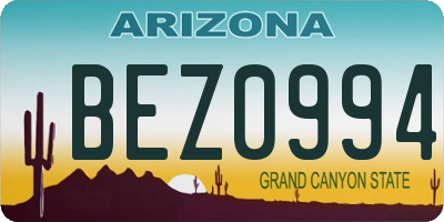 AZ license plate BEZ0994