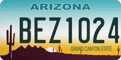 AZ license plate BEZ1024