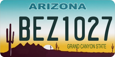 AZ license plate BEZ1027