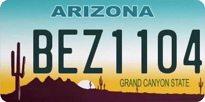 AZ license plate BEZ1104