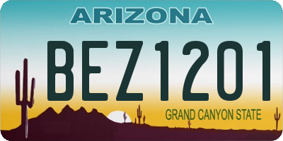 AZ license plate BEZ1201