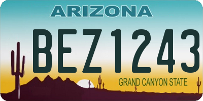 AZ license plate BEZ1243