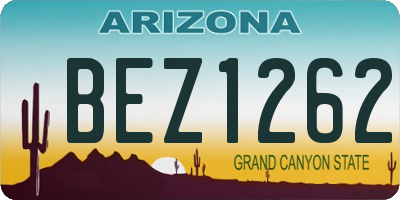 AZ license plate BEZ1262