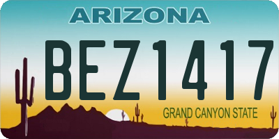 AZ license plate BEZ1417