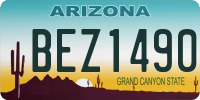 AZ license plate BEZ1490