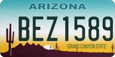 AZ license plate BEZ1589