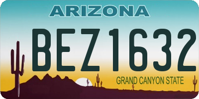 AZ license plate BEZ1632