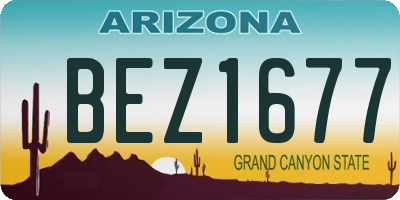 AZ license plate BEZ1677