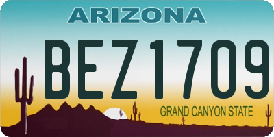 AZ license plate BEZ1709