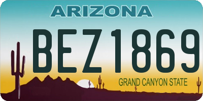 AZ license plate BEZ1869