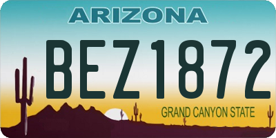 AZ license plate BEZ1872