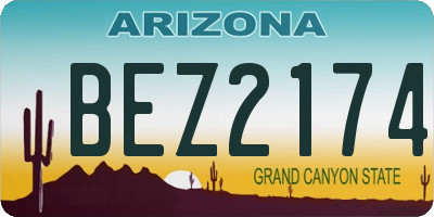 AZ license plate BEZ2174