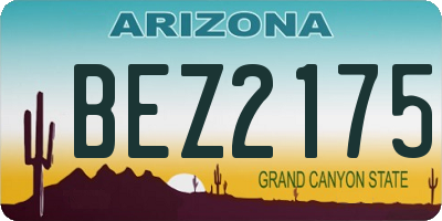 AZ license plate BEZ2175