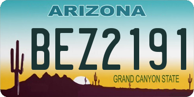 AZ license plate BEZ2191