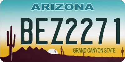 AZ license plate BEZ2271