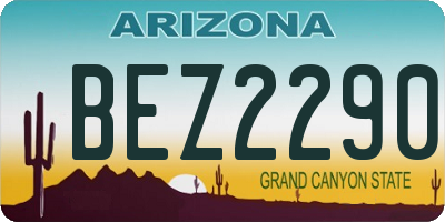 AZ license plate BEZ2290