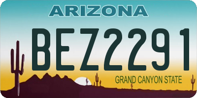AZ license plate BEZ2291