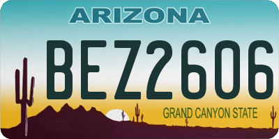 AZ license plate BEZ2606