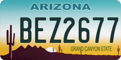 AZ license plate BEZ2677