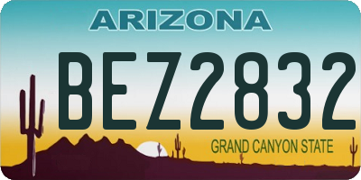 AZ license plate BEZ2832