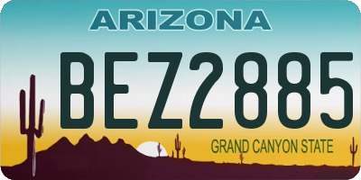 AZ license plate BEZ2885