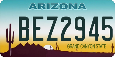 AZ license plate BEZ2945