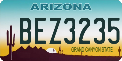 AZ license plate BEZ3235