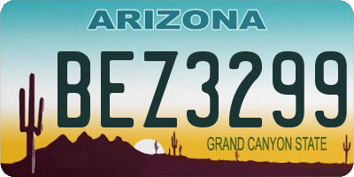 AZ license plate BEZ3299