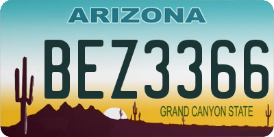AZ license plate BEZ3366
