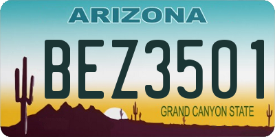 AZ license plate BEZ3501
