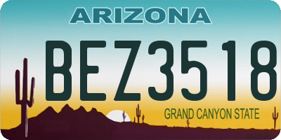 AZ license plate BEZ3518