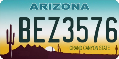 AZ license plate BEZ3576
