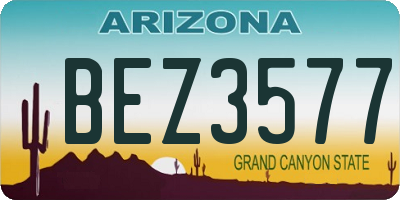 AZ license plate BEZ3577