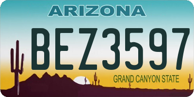 AZ license plate BEZ3597