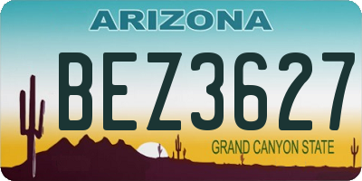 AZ license plate BEZ3627