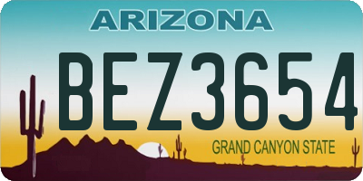 AZ license plate BEZ3654