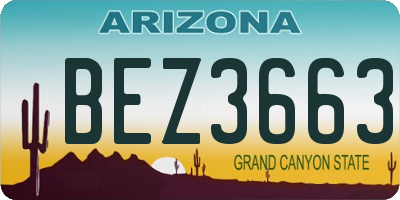 AZ license plate BEZ3663