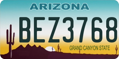 AZ license plate BEZ3768