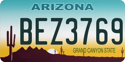 AZ license plate BEZ3769