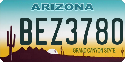 AZ license plate BEZ3780