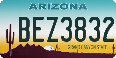 AZ license plate BEZ3832