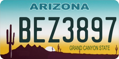AZ license plate BEZ3897