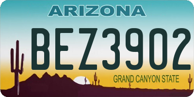 AZ license plate BEZ3902